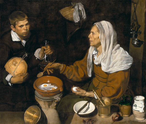 Old woman at the Eierkochen from Diego Rodriguez de Silva y Velázquez