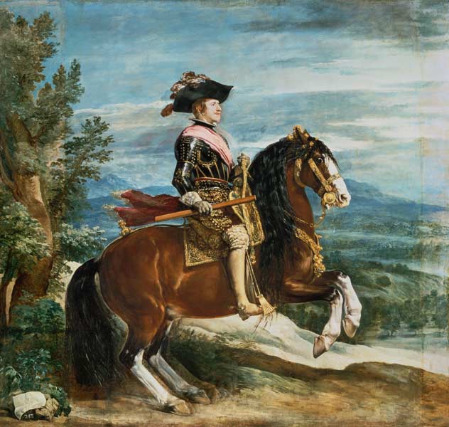Philipp IV. to horse from Diego Rodriguez de Silva y Velázquez