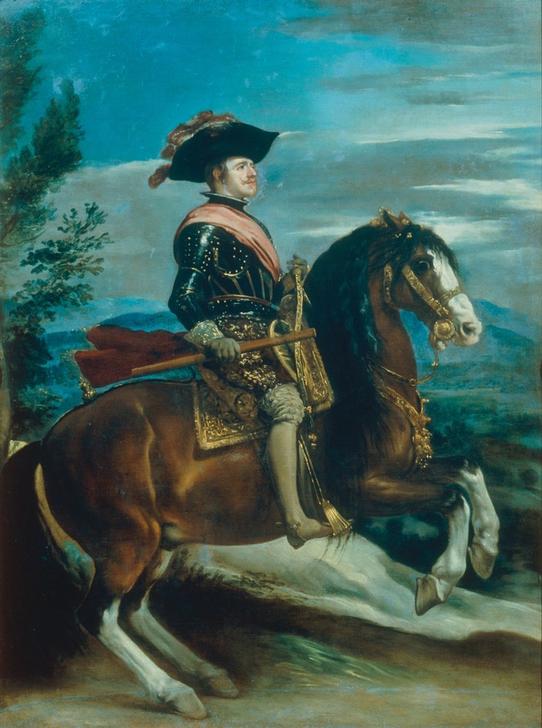 Philip IV on horseback from Diego Rodriguez de Silva y Velázquez