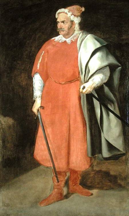 Portrait of the Buffoon 'Redbeard', Cristobal de Castaneda from Diego Rodriguez de Silva y Velázquez