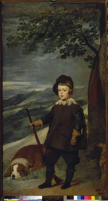 Prince Balthasar Carlos as a hunter from Diego Rodriguez de Silva y Velázquez