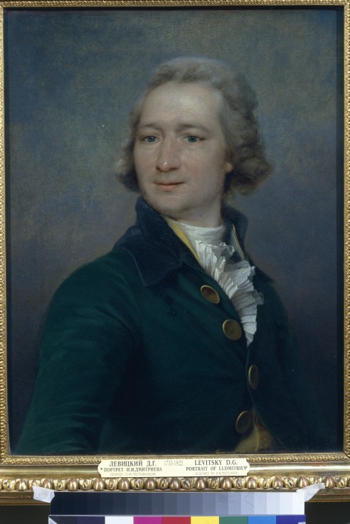 Portrait of the poet Ivan Ivanovich Dmitriev (1760-1837) from Dimitrij Grigorjewitsch Lewizkij