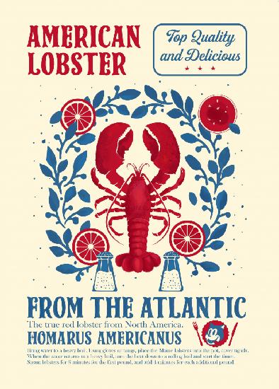 Lobster kitchen print