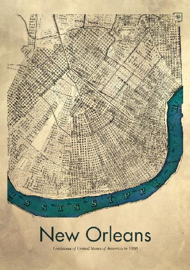 New Orleans map