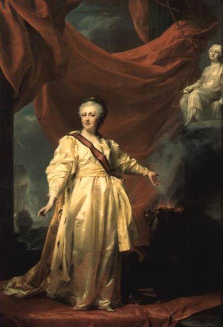 Portrait of Catherine the Great in the Justice Temple from Dmitri Grigor'evich Levitsky