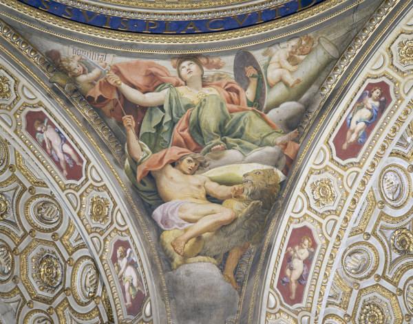 Domenichino / Fortitude / Fresco / 1630 from Domenichino (eigentl. Domenico Zampieri)
