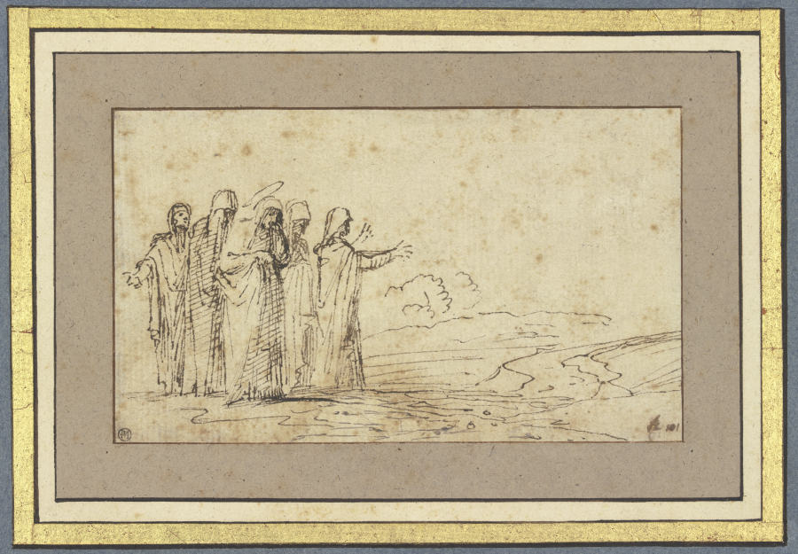 Maria mit vier heiligen Frauen in einer Landschaft from Domenichino (eigentl. Domenico Zampieri)