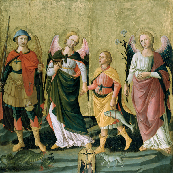 The Three Archangels and Tobias from Domenico  di Michelino