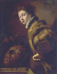 David mit dem Haupt des Goliath. from Domenico Fetti