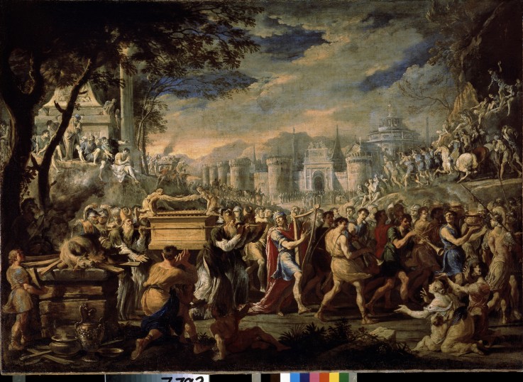 King David bearing the Ark of the Covenant into Jerusalem from Domenico Gargiulo