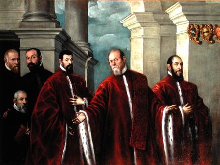 Portrait of Three Lawyers and Three Notaries from Domenico Tintoretto