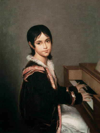 The Artist's Daughter at the Piano from Domingos Antonio de Sequeira