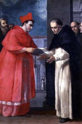 A Cardinal Gives a Bull to a Dominican Saint