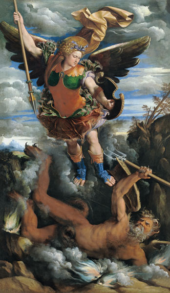 The archangel Michael from Dosso Dossi