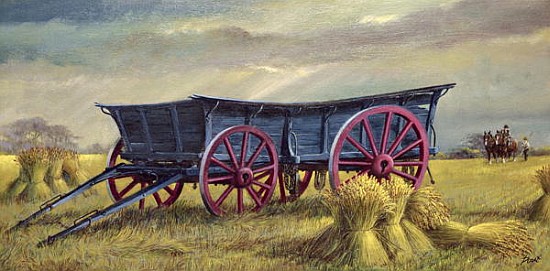 The Blue Wagon (oil on canvas)  from Dudley  Pout