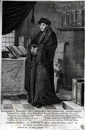 Desiderius Erasmus, ''Restorer of the Latin language'' from Dutch School
