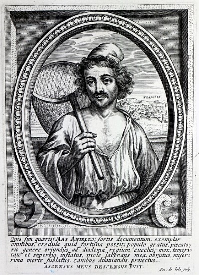 Masaniello; engraved by Petrus de Iode from Dutch School