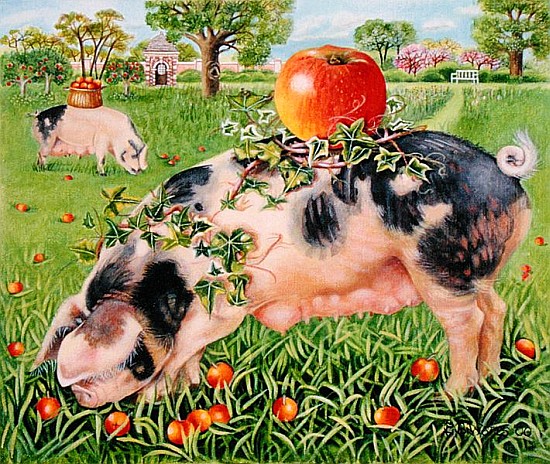 Gloucester Pigs, 2000 (acrylic on canvas)  from E.B.  Watts