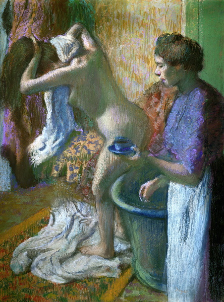 Breakfast after a bath, 1883 (pastel on paper) from Edgar Degas