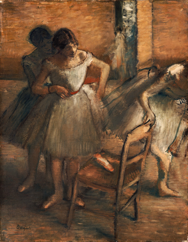 Dancers, 1895-1900 (oil on canavs) from Edgar Degas