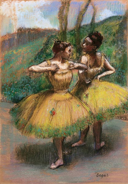 Danseuses jupes jaunes (Deux danseuses en jaune) from Edgar Degas