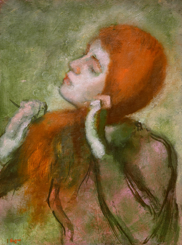 Woman combing her hair from Edgar Degas