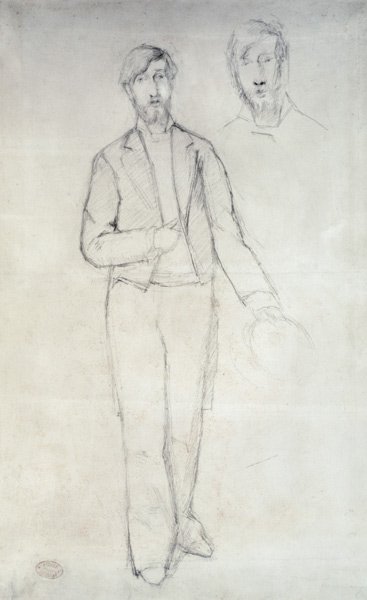 Portrait of George Moore (1852-1933) from Edgar Degas