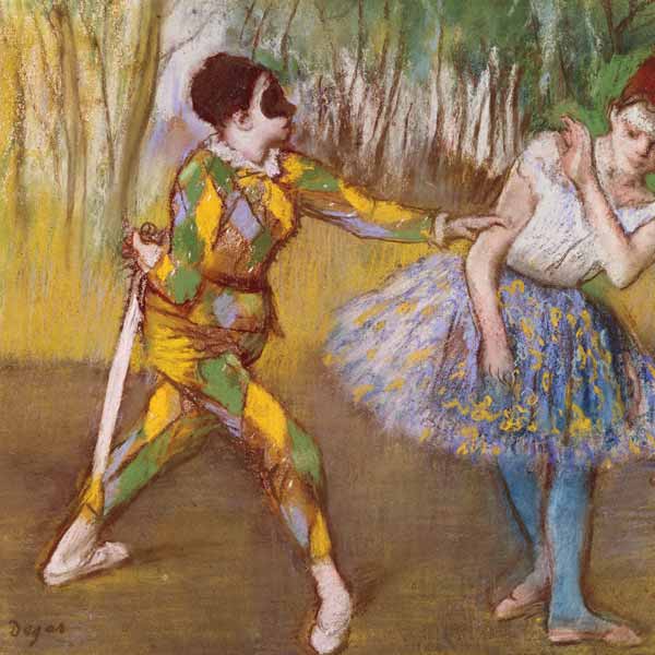 Harlequin and Columbine from Edgar Degas