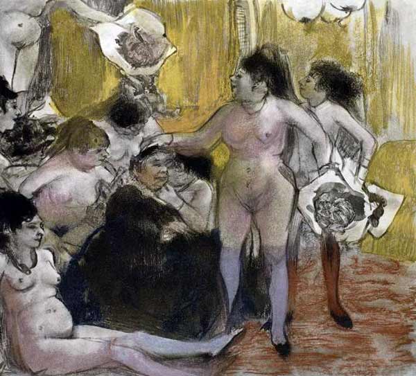 Illustration from 'La Maison Tellier' by Guy de Maupassant from Edgar Degas