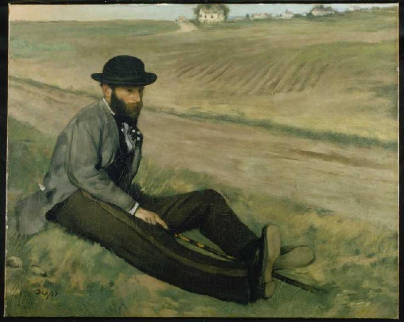 Portrait Eugene Manet. from Edgar Degas