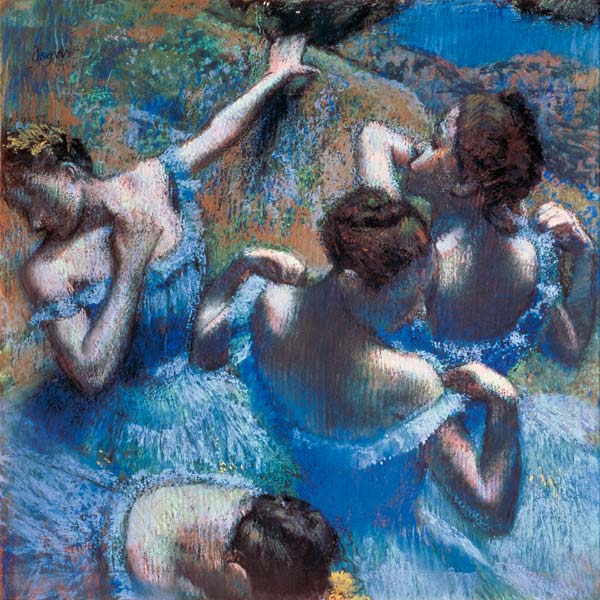 Dancers in blue from Edgar Degas