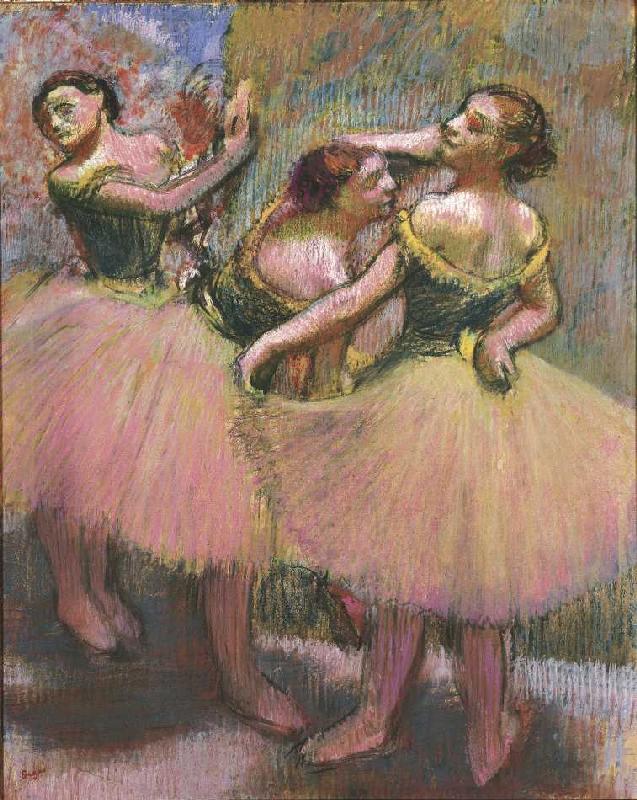Drei Tänzerinnen mit grünen Korsagen from Edgar Degas