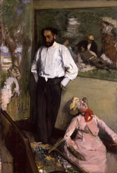 Artist in studio from Edgar Degas