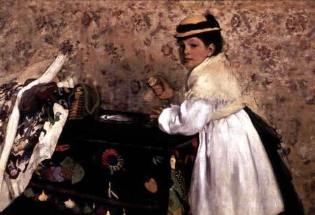 Portrait of Hortense Valpincon as a Child from Edgar Degas