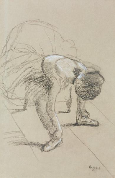 Seated Dancer Adjusting her Shoes