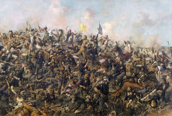 Custer''s Last Stand, 25th June 1876 (centre detail) from Edgar Samuel Paxson