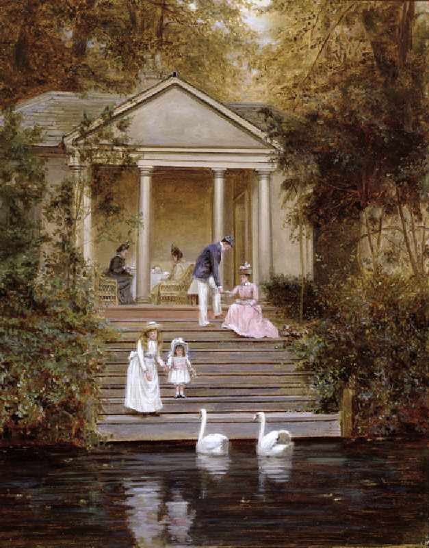 Feeding the Swans, 1889 (oil on canvas) from Edith Hayllar