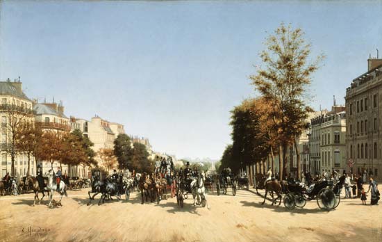 Etoile into the busy Champs Elysées look for it ' of the Place. from Edmond Georges Grandjean