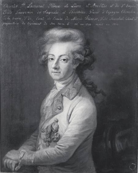 Portrait of Marshal Charles-Joseph (1735-1814) Prince de Ligne from Edmond Leclerq