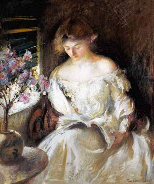 Reading young woman. from Edmund Charles Tarbell
