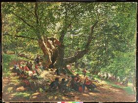 Robin Hood und seine Gefolgsleute im Sherwood Forest
