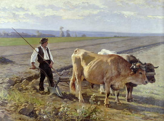 The Furrow, 1897 (oil on canvas) from Edouard Debat-Ponsan