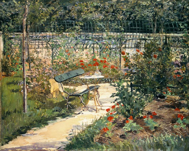The Bench in the Garden of Versailles from Edouard Manet