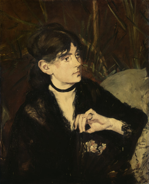 Berthe Morisot with fan / Manet / 1874 from Edouard Manet