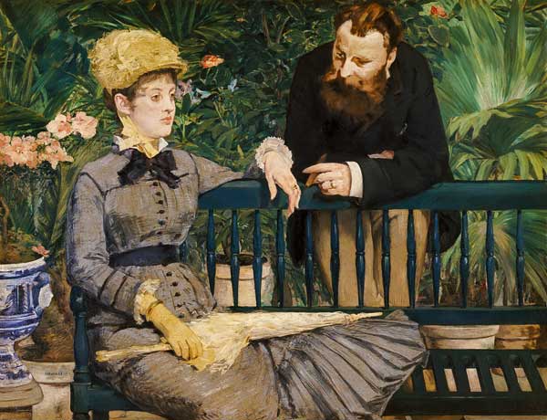 The married couple Guillemet in the greenhouse. from Edouard Manet