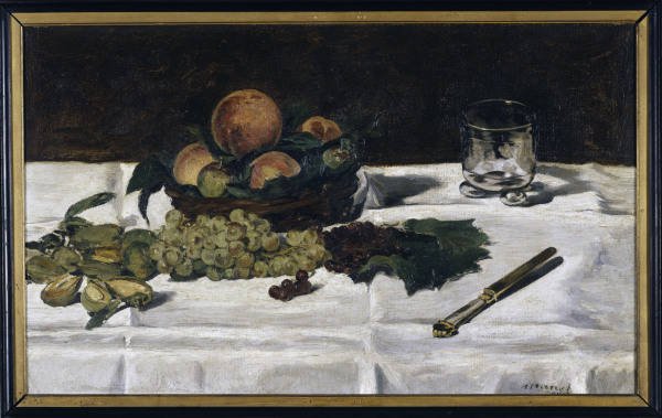 Manet/Still-life: fruit on a table/1864 from Edouard Manet