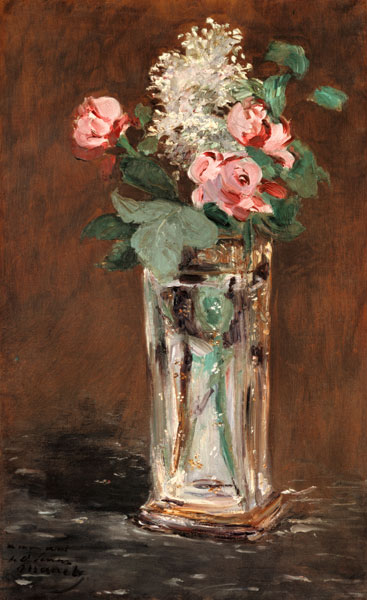 Flowers in a crystal vase from Edouard Manet