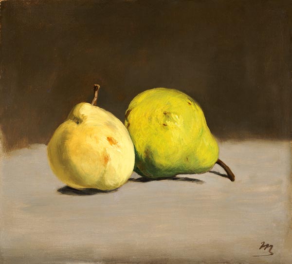 Zwei Birnen - Edouard Manet as art print or hand painted oil.