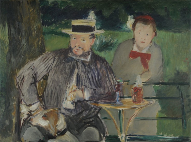 Portrait of Ernest Hoschedé with his Daughter Marthe from Edouard Manet
