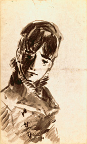 Female studies head from Edouard Manet